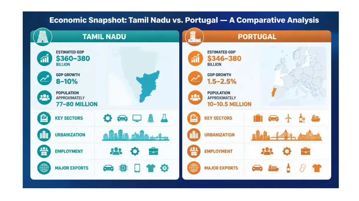 Can an Indian State Overtake a European Economy? Tamil Nadu vs Portugal GDP by the Numbers